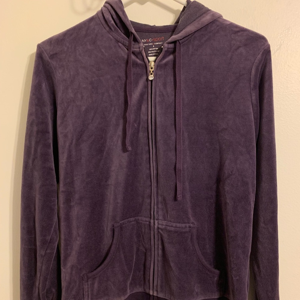 New York & Company Sport Purple Hoodie